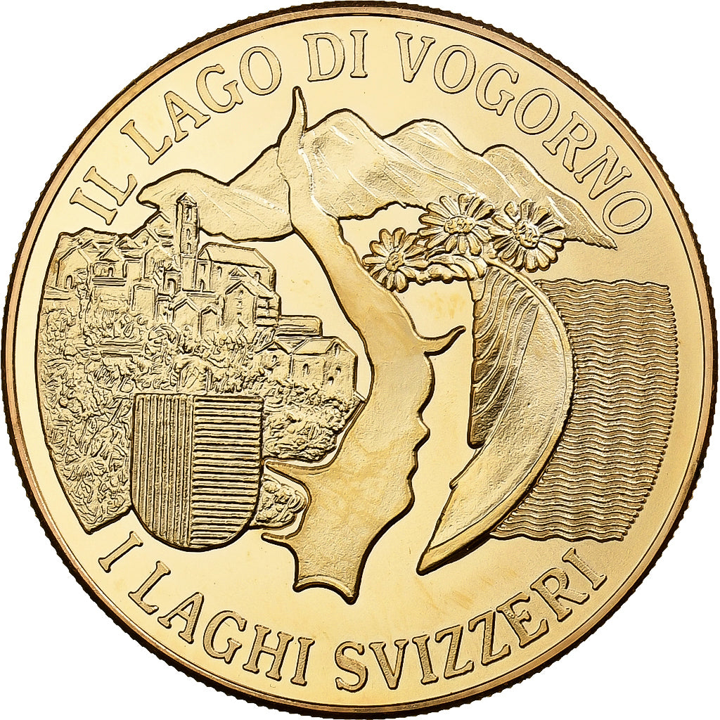 Zwitserland, Medaille, Lago di Vogorno, Copper-Nickel Gilt, FDC