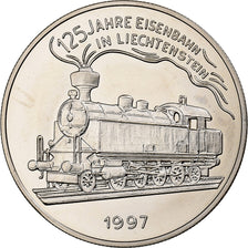Liechtenstein, 5 Euro, 125 Jahre Eisenbahn, 1997, Copper-nickel, Proof