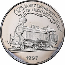 Liechtenstein, 5 Euro, 125 Jahre Eisenbahn, 1997, Copper-nickel, Proof