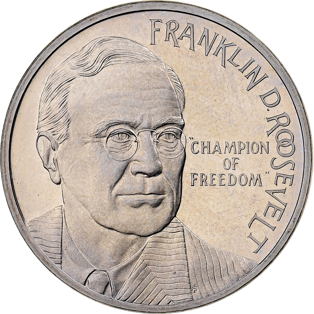 Países Baixos, 2 1/2 Ecu, Franklin Roosevelt, 1994, Cobre-níquel, MS(65-70)