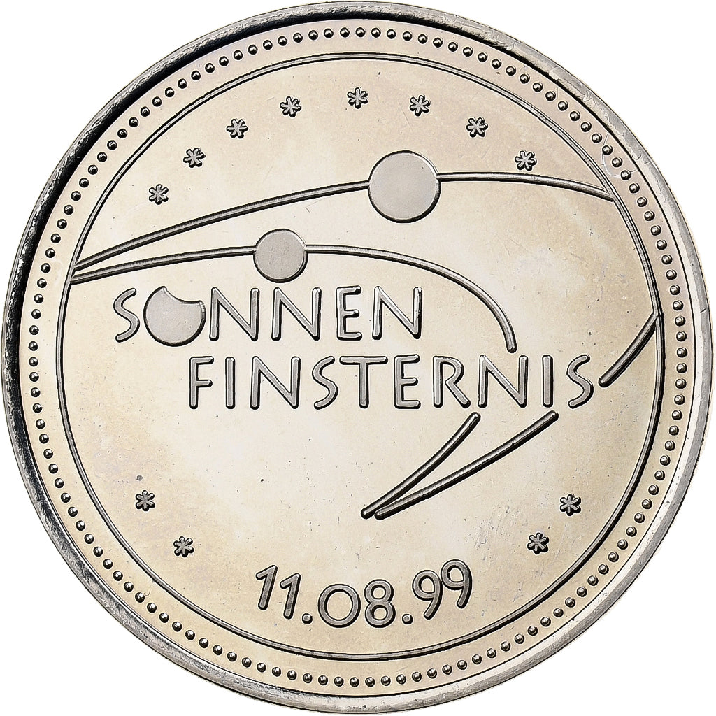Niemcy, medal, Sonnen Finsternis, 1999, Srebro platerowane miedzią, MS(63)