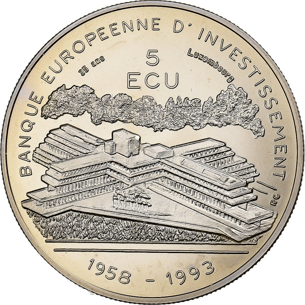Luxembourg, 5 Ecu, Henri VII, Comte de Luxembourg, 1993, Copper-nickel