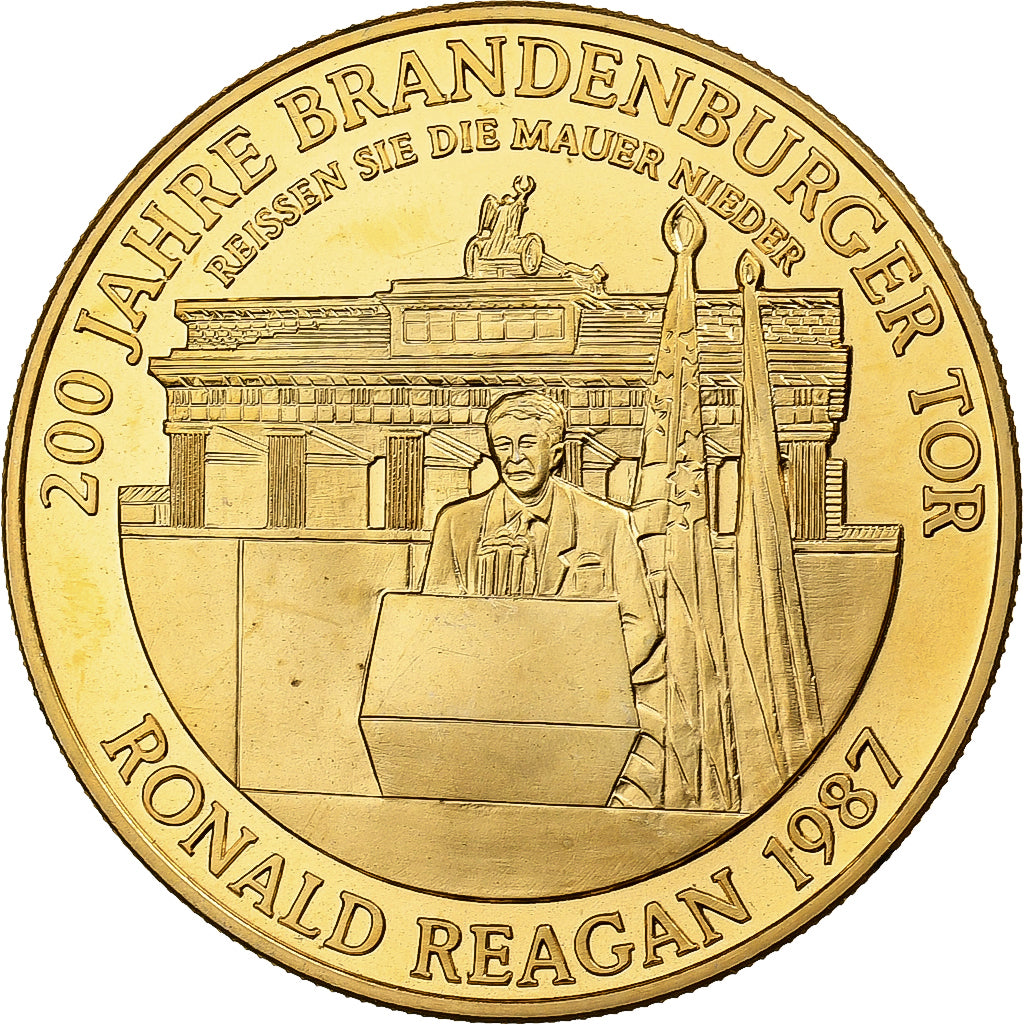 Deutschland, Medaille, 200 Jahre Brandenburger Tor, Ronald Reagan, History