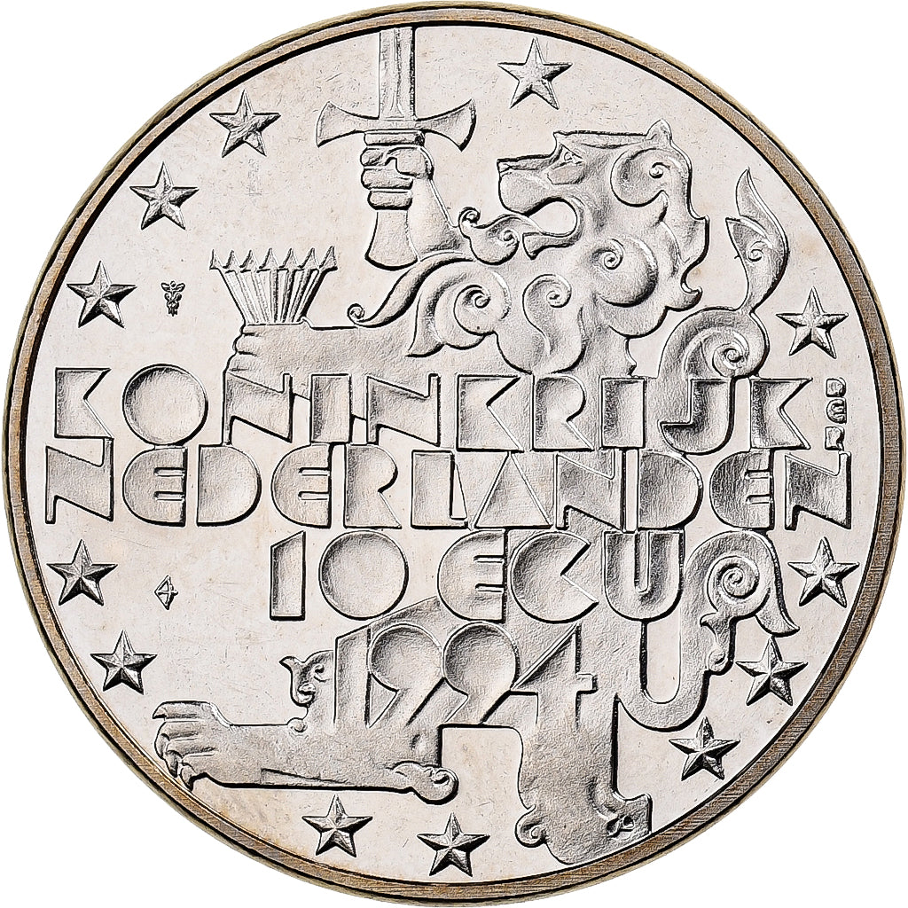 Niederlande, 10 Ecu, 1994, Franklin D. Roosevelt, Kupfer-Nickel, STGL