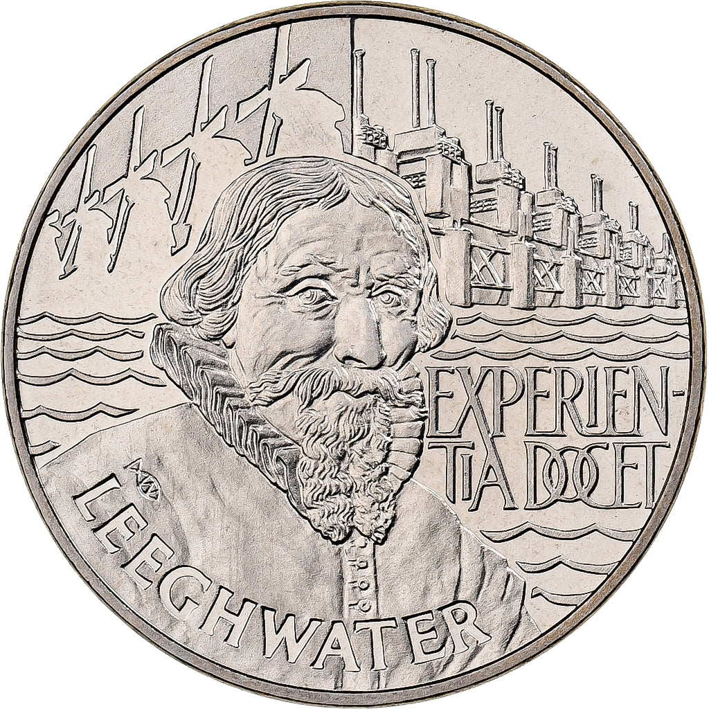 Netherlands, 10 Ecu, 1993, Leeghwater, Copper-nickel, MS(65-70)