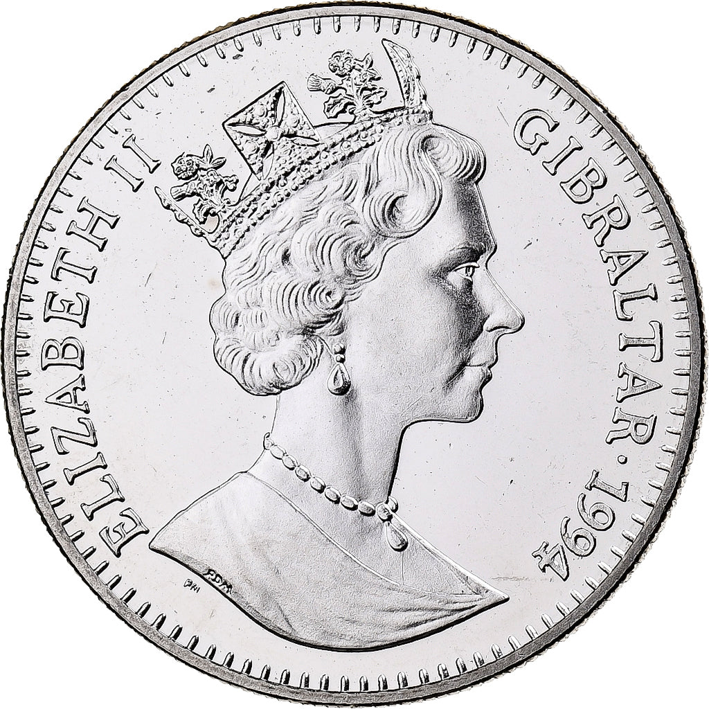 Gibraltar, 2.8 Ecus, Traité de Maastricht, 1994, Copper-nickel, MS(63)