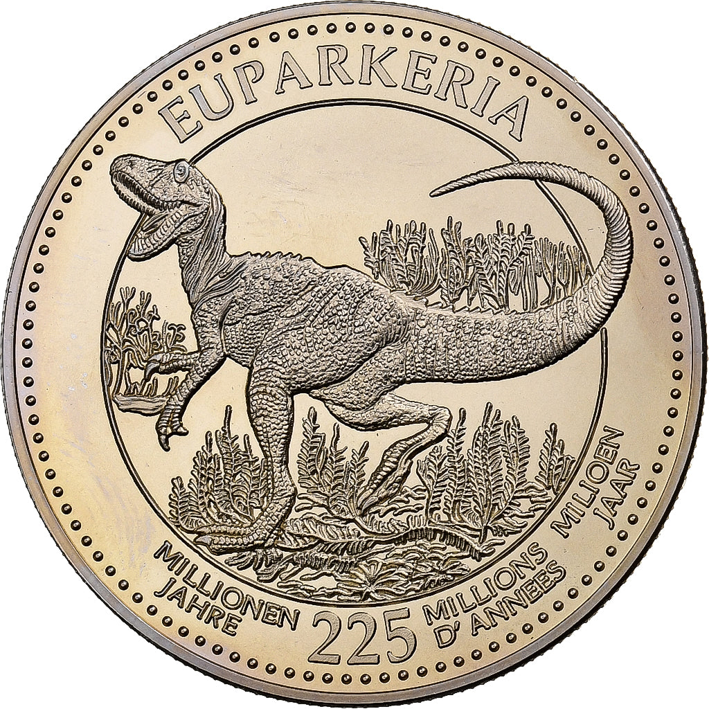 France, Medal, Les Dinosaures, Euparkeria, Copper-nickel, MS(65-70)