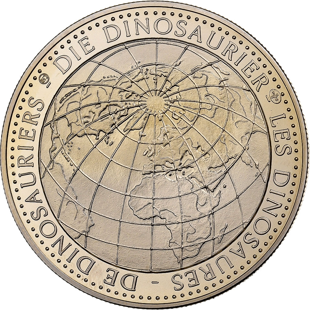 France, Medal, Les Dinosaures, Euparkeria, Copper-nickel, MS(65-70)