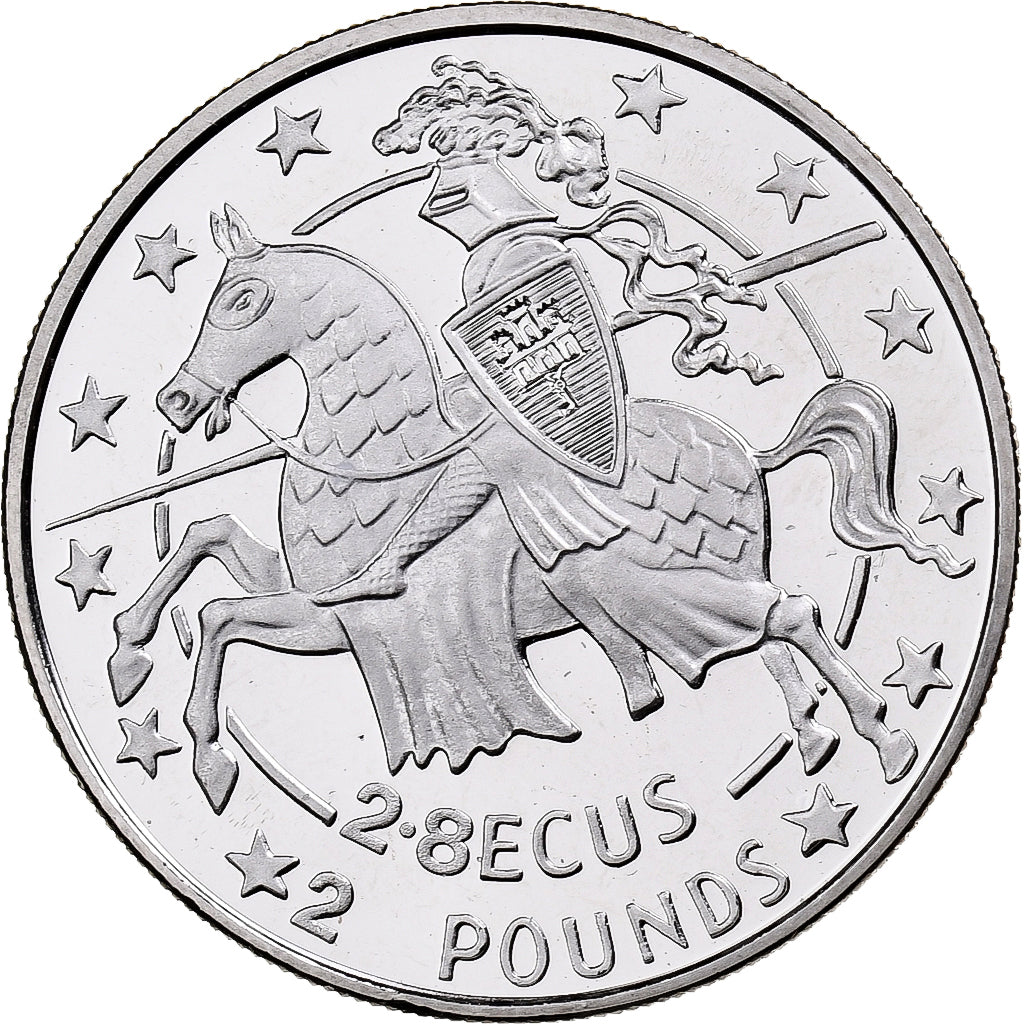 Gibraltar, 2.8 Ecus, 1992, Copper-nickel, MS(63)