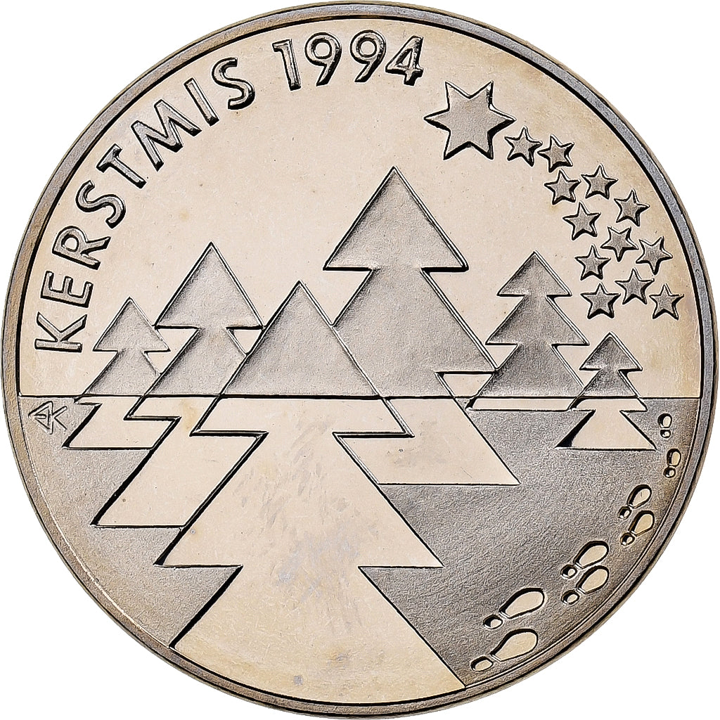 Holandia, 5 Ecu, 1994, Kerstmis, Miedź-Nikiel, MS(65-70)
