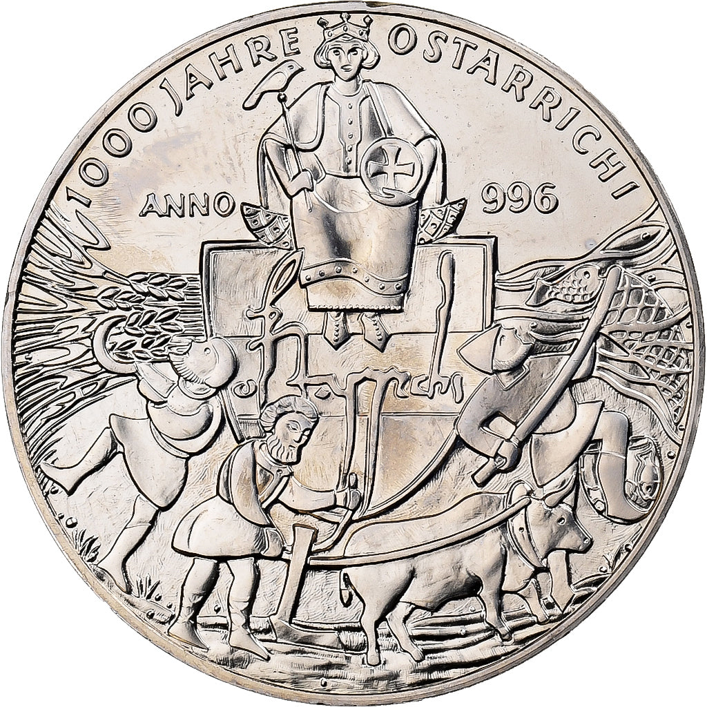 Autriche, 5 Euro, 1000 Jahre, 1996, Cupro-nickel, FDC