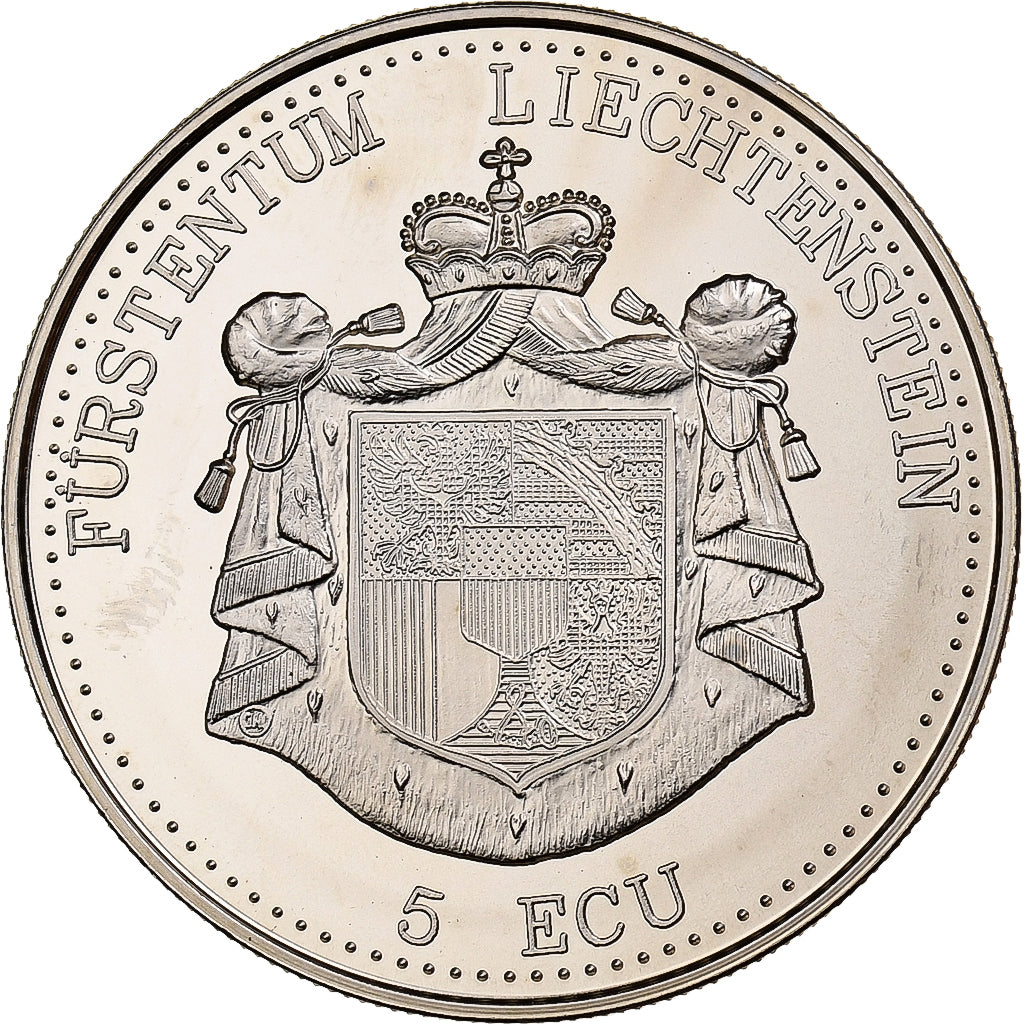 Liechtenstein, 5 Ecu, 1993, Copper-nickel, Schloss Gutenberg, MS(65-70)