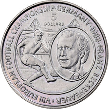 Niue, 5 Dollars, 1988, Franz Beckenbauer, Copper-nickel, MS(63), KM:12