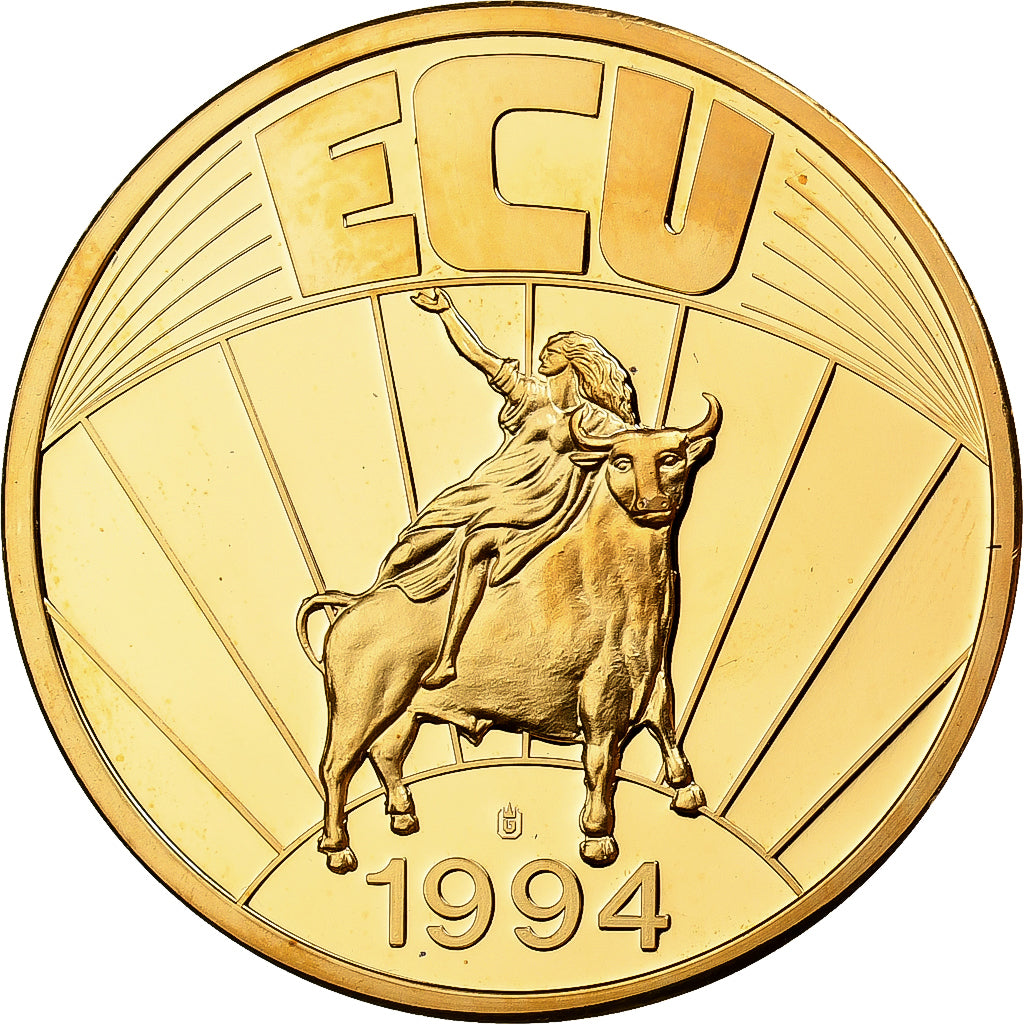 Germania, medaglia, Ecu Europa, 1994, Rame dorato, FDC