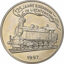 Liechtenstein, 5 Euro, 125 Jahre Eisenbahn, 1997, Copper-nickel, Proof, MS(63)