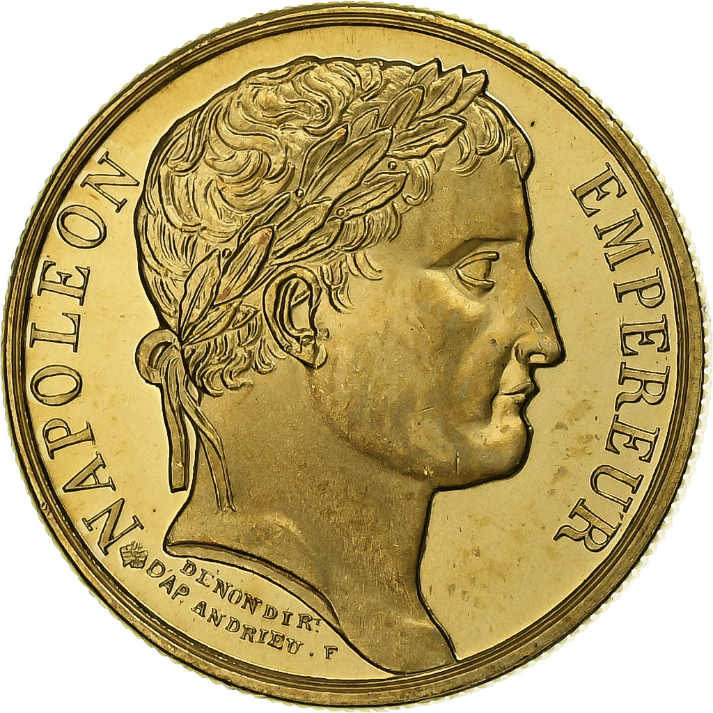 Francia, medaglia, Napoléon empereur, Doratura in rame-nichel, Thiébaud, FDC
