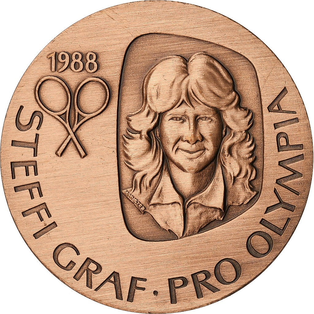 France, Médaille, Steffi Graf, Tennis, Jeux Olympiques de Séoul, 1988, Cuivre