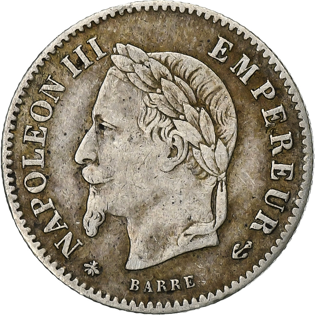 Francia, 20 Centimes, Napoléon III, 1867, Paris, Argento, BB, Gadoury:309