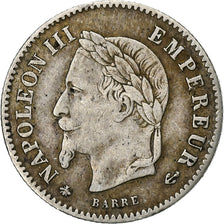 Francia, 20 Centimes, Napoléon III, 1867, Paris, Argento, BB, Gadoury:309