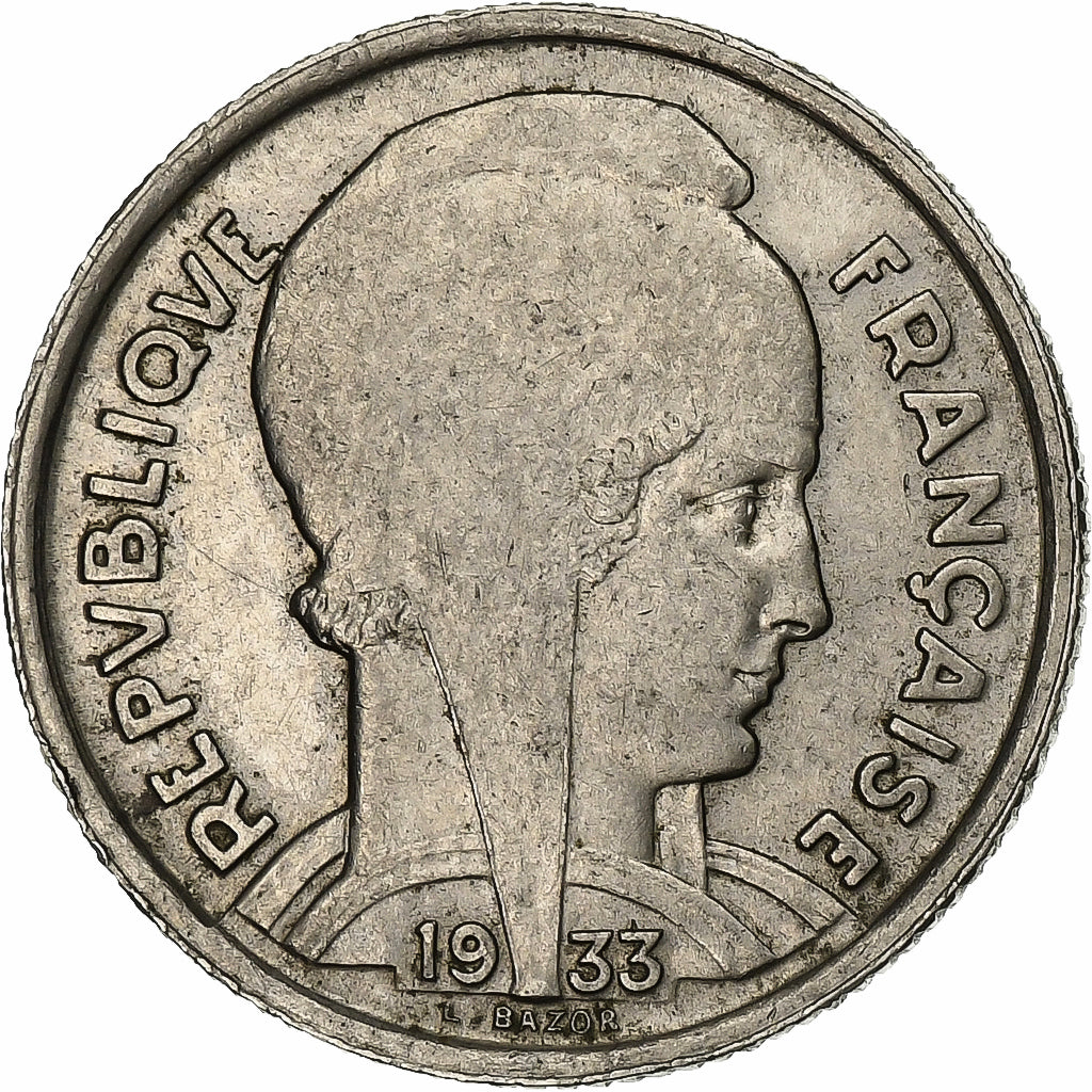 Frankreich, 5 Francs, Bazor, 1933, Paris, Nickel, SS+, Gadoury:753, KM:887