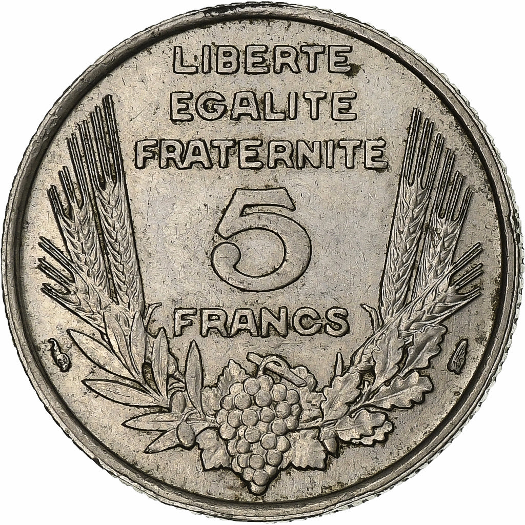 Frankreich, 5 Francs, Bazor, 1933, Paris, Nickel, SS+, Gadoury:753, KM:887
