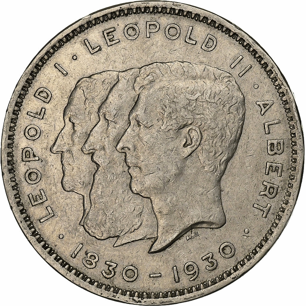 Belgium, 10 Francs-10 Frank, Deux / Twee Belgas, 1930, Nickel, EF(40-45)