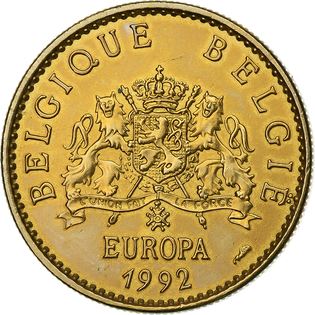 Bélgica, medalla, Ecu Europa, 1992, Aluminio y cuproníquel, FDC