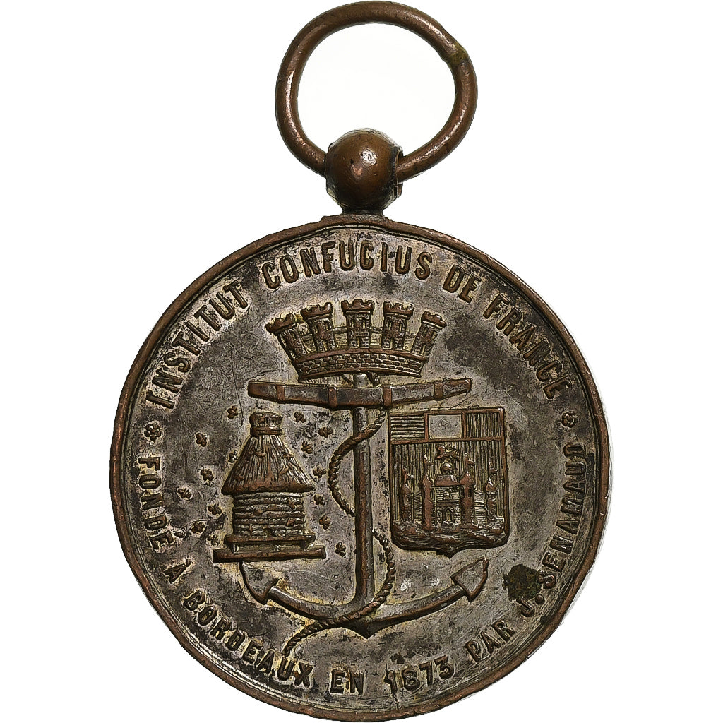 Francia, medaglia, Institut Confucius de France, Bordeaux, 1873, Bronzo