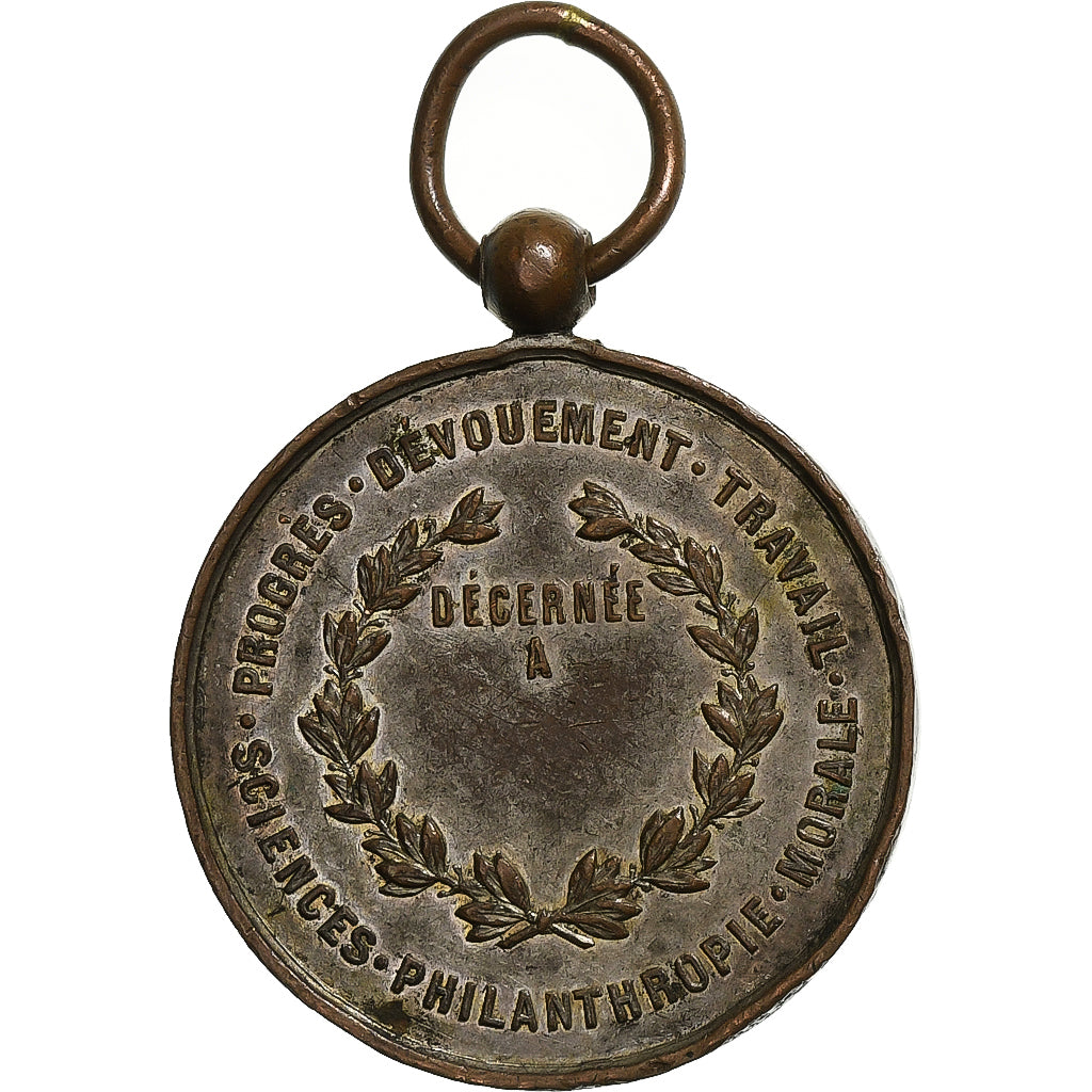 Francia, medaglia, Institut Confucius de France, Bordeaux, 1873, Bronzo