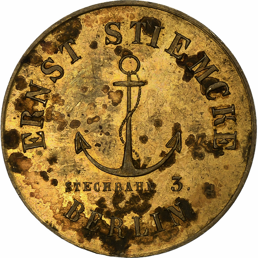 Alemania, zeton, Ernst Stiemcke, Stechbahn 3, Berlin, Latón, MBC