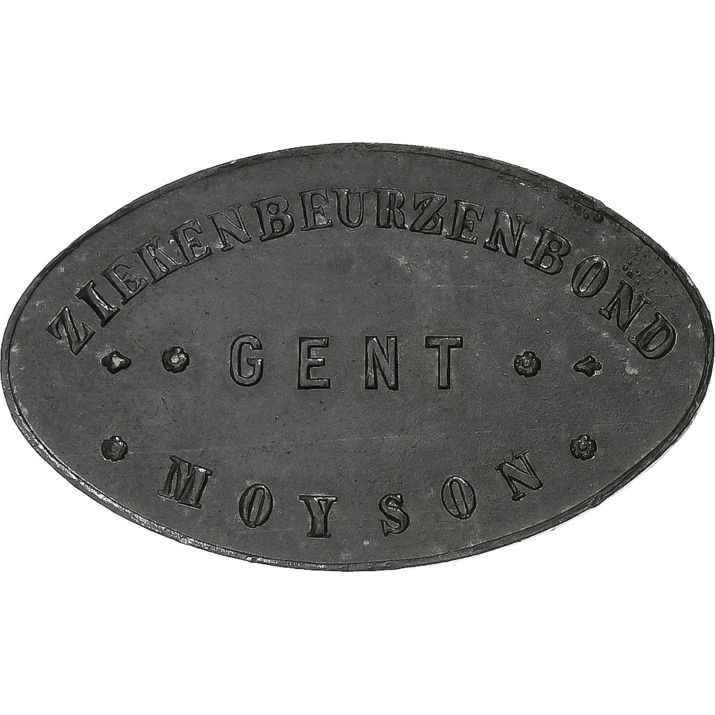 Bélgica, medalha, Gent Moyson, 1886-1889, Zinco, AU(55-58)
