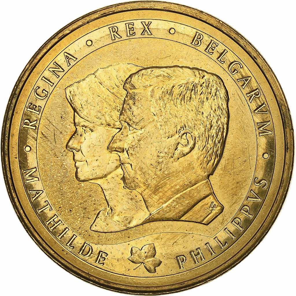 Bélgica, medalha, Mathilde et Philippe, 2014, Cuproníquel Alumínio, MS(63)