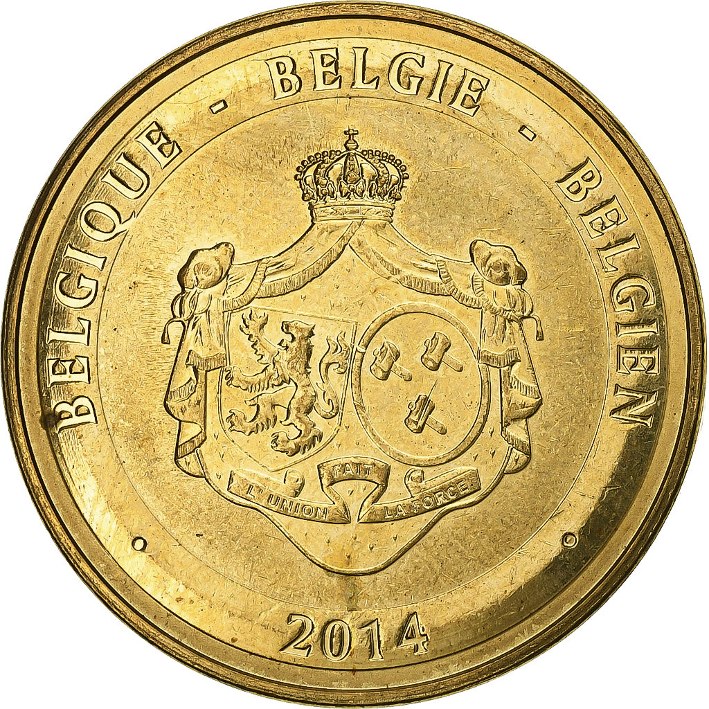 Bélgica, medalha, Mathilde et Philippe, 2014, Cuproníquel Alumínio, MS(63)