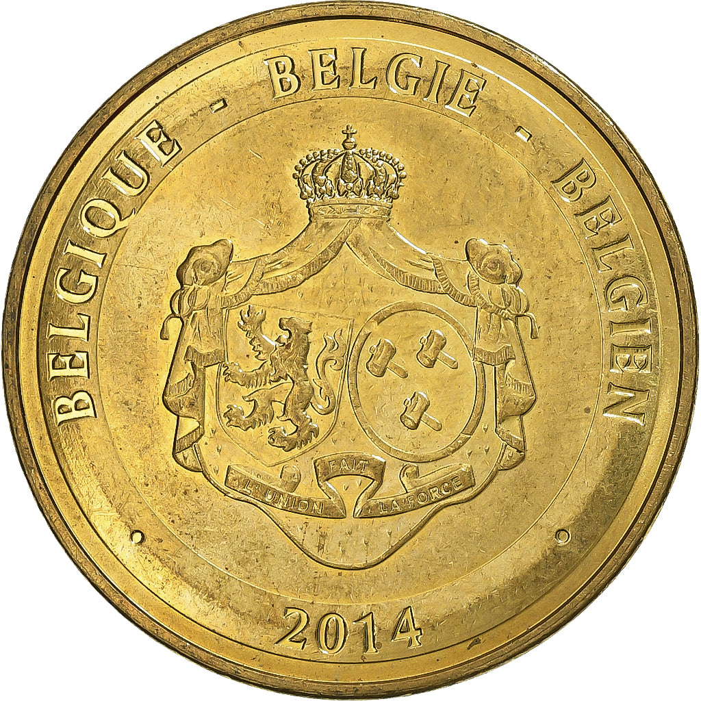 Belgia, medal, Mathilde et Philippe, 2014, Miedzionikiel Aluminium, AU(55-58)