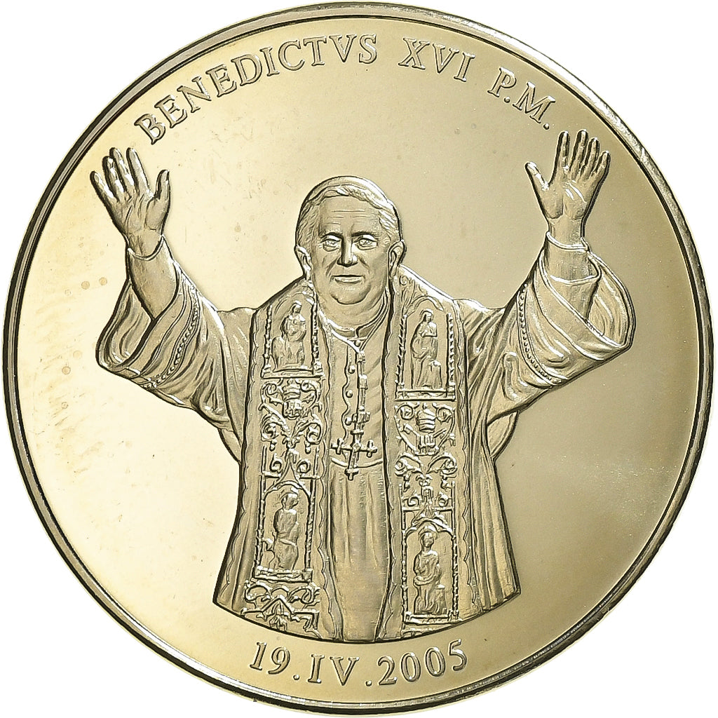 Watykan, Medal, Le Pape Benoit XVI, Religie i wierzenia, 2005, MS(63), Miedź