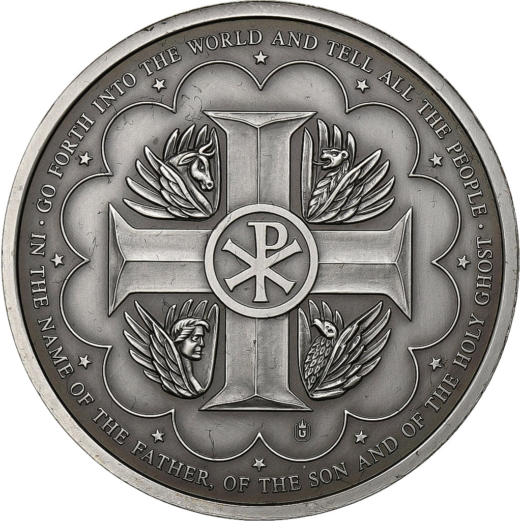 Francia, medaglia, The Holy Threesome, Rame placcato argento, SPL+