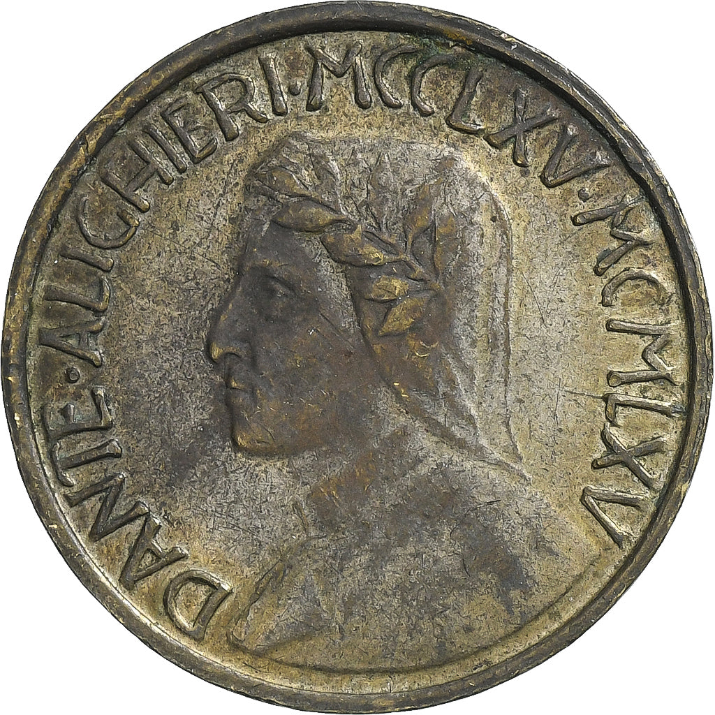 Italia, ficha, Dante Alighieri, 1965, Acciaio ricoperto in nichel, BB