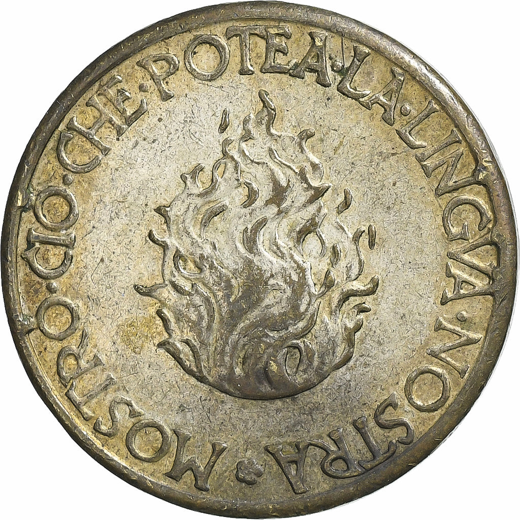 Italia, ficha, Dante Alighieri, 1965, Acciaio ricoperto in nichel, BB