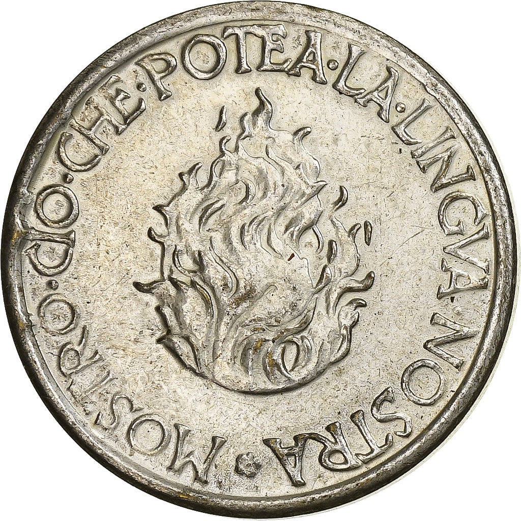 Italia, ficha, Dante Alighieri, 1965, Acciaio ricoperto in nichel, BB+