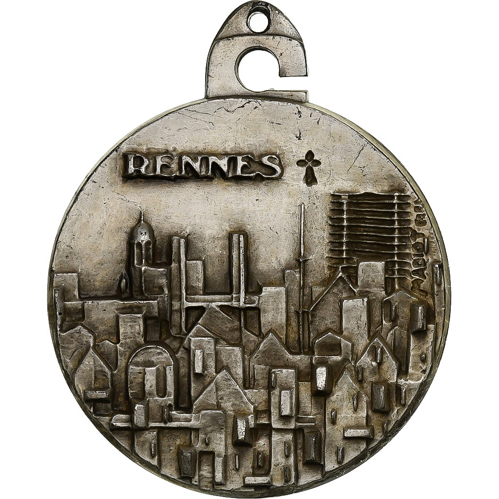 France, Médaille, Mairie de Rennes, Bronze argenté, TTB+, Madiot