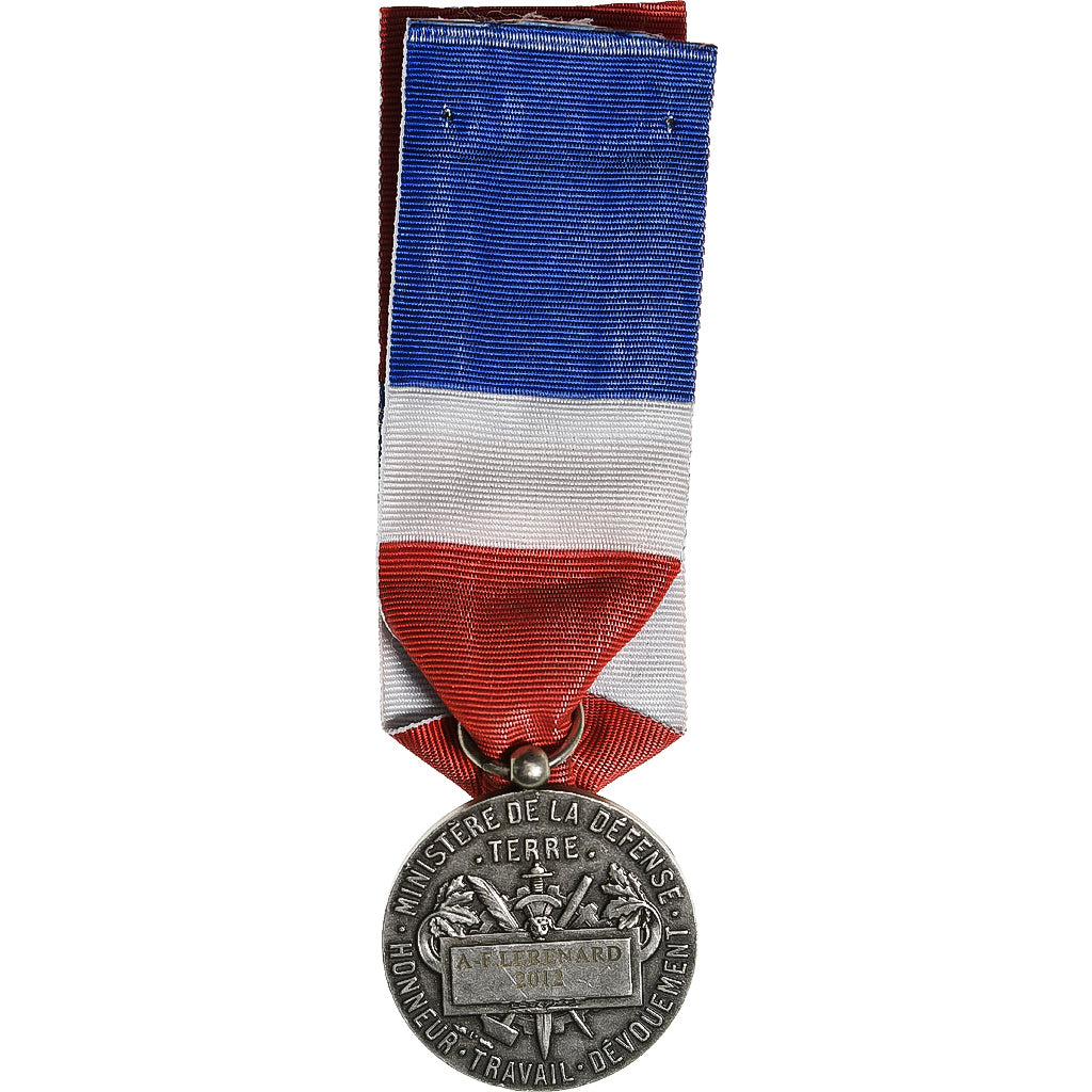 Francja, Ministère de la Défense, Terre, medal, 2012, Stan menniczy, Srebro