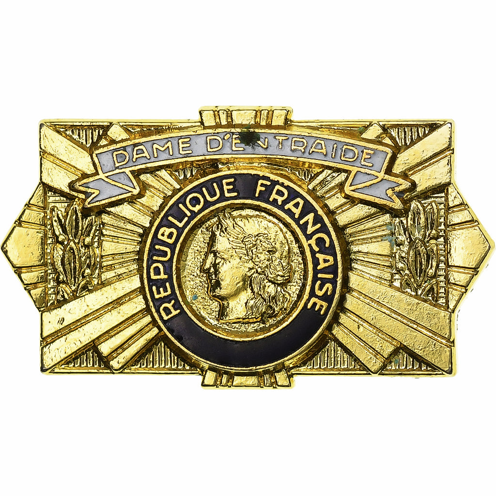 Francia, Broche, Dame d'Entraide, Gilt Metal, SPL