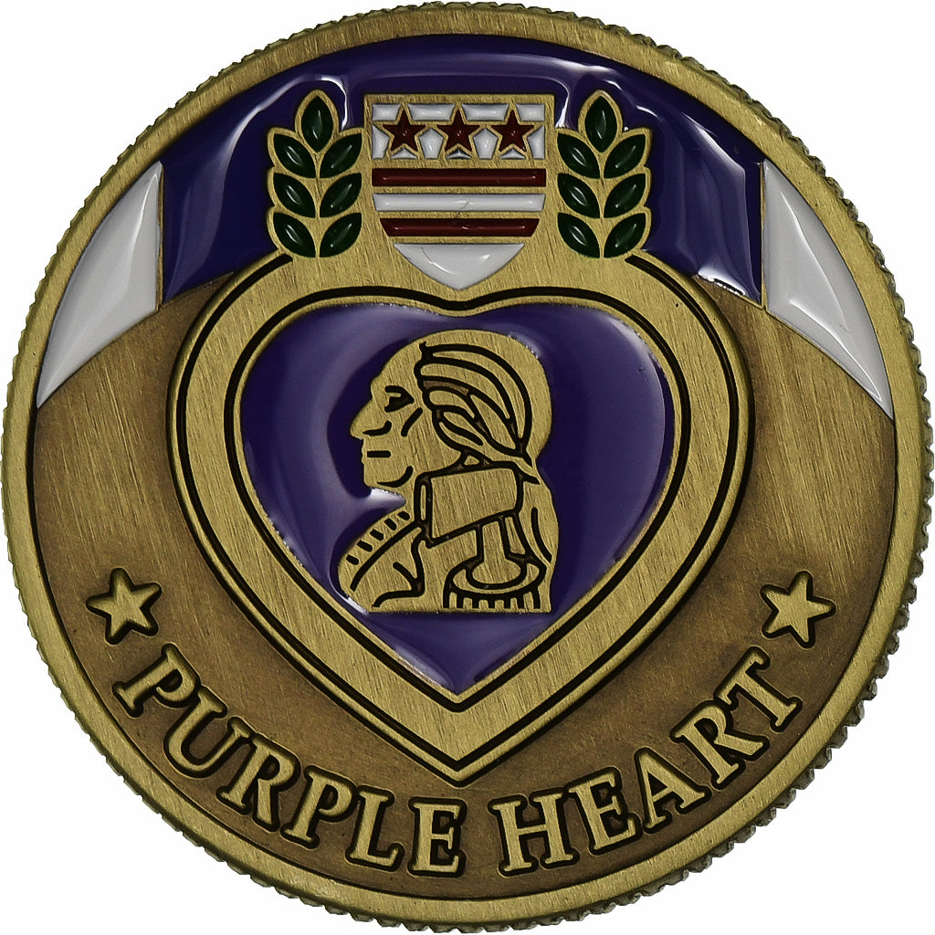 United States of America, Token, Purple Heart, Copper-Brass, MS(65-70)