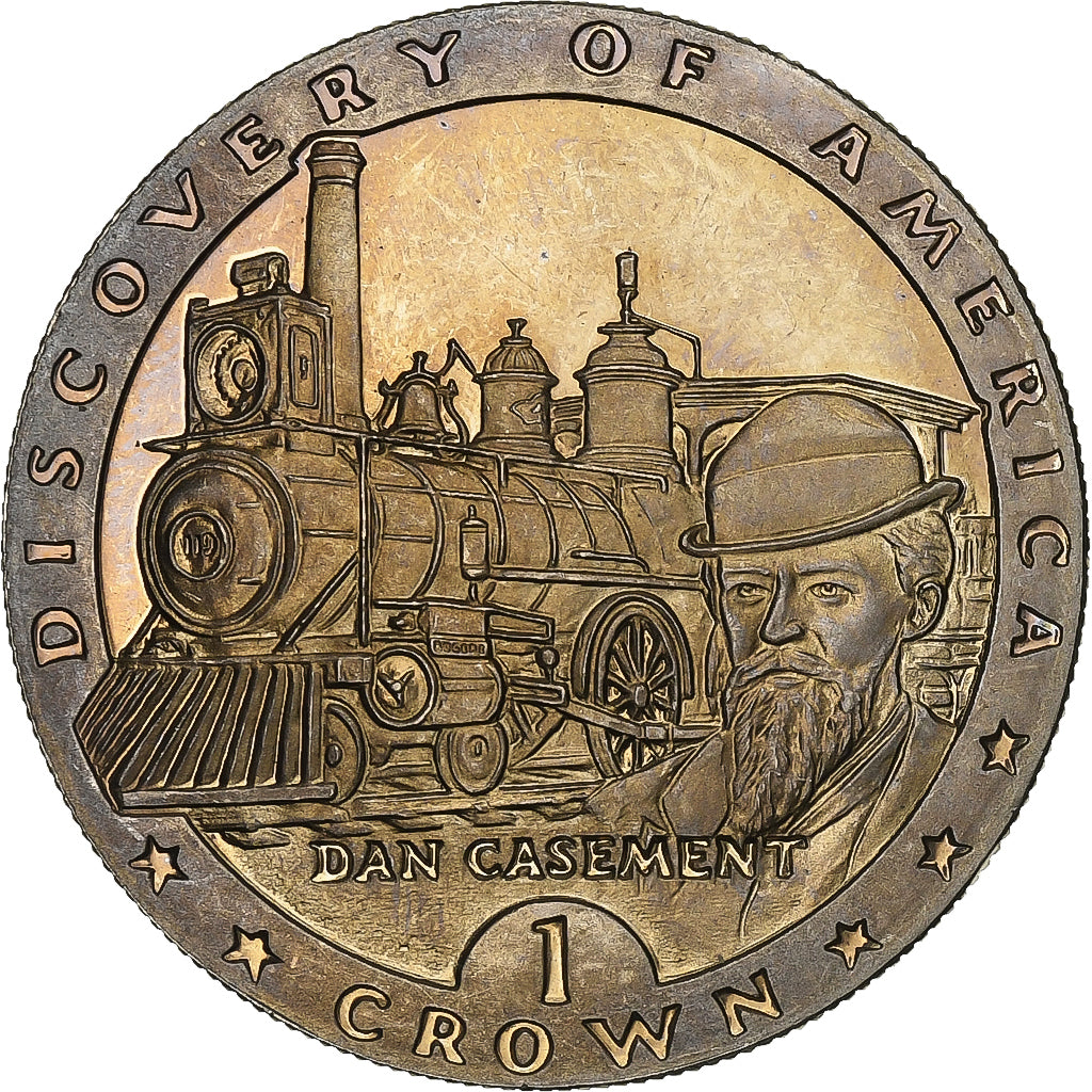 Isle of Man, Elizabeth II, Crown, 1992, Pobjoy Mint, Copper-nickel, AU(55-58)