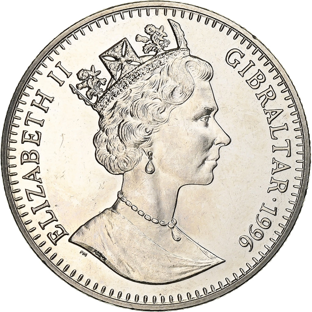 Gibraltar, 2.8 Ecus, 1996, BE, Copper-nickel, AU(55-58)