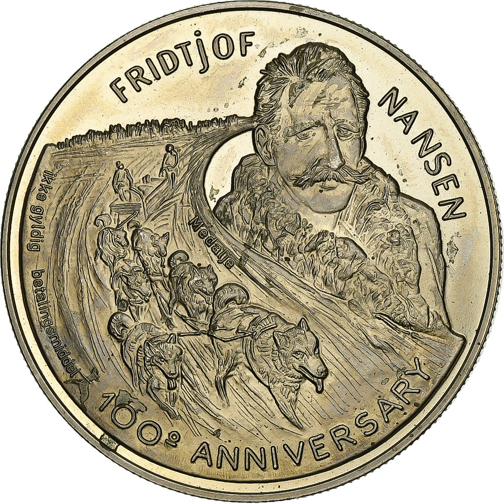 Norway, 5 Ecu, First Polar Expedition, Fridtjof Nansen, 1993, Copper-nickel