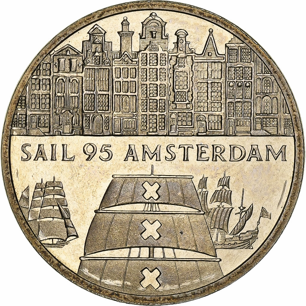 Netherlands, Beatrix, 2 ECU, 1995, Utrecht, Copper-nickel, AU(55-58), KM:94