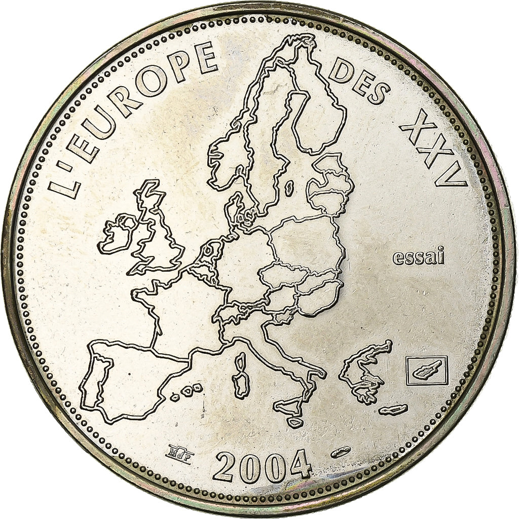 Francia, medaglia, L'Europe des XXV, Essai, 2004, Rame-nichel, MDP, SPL