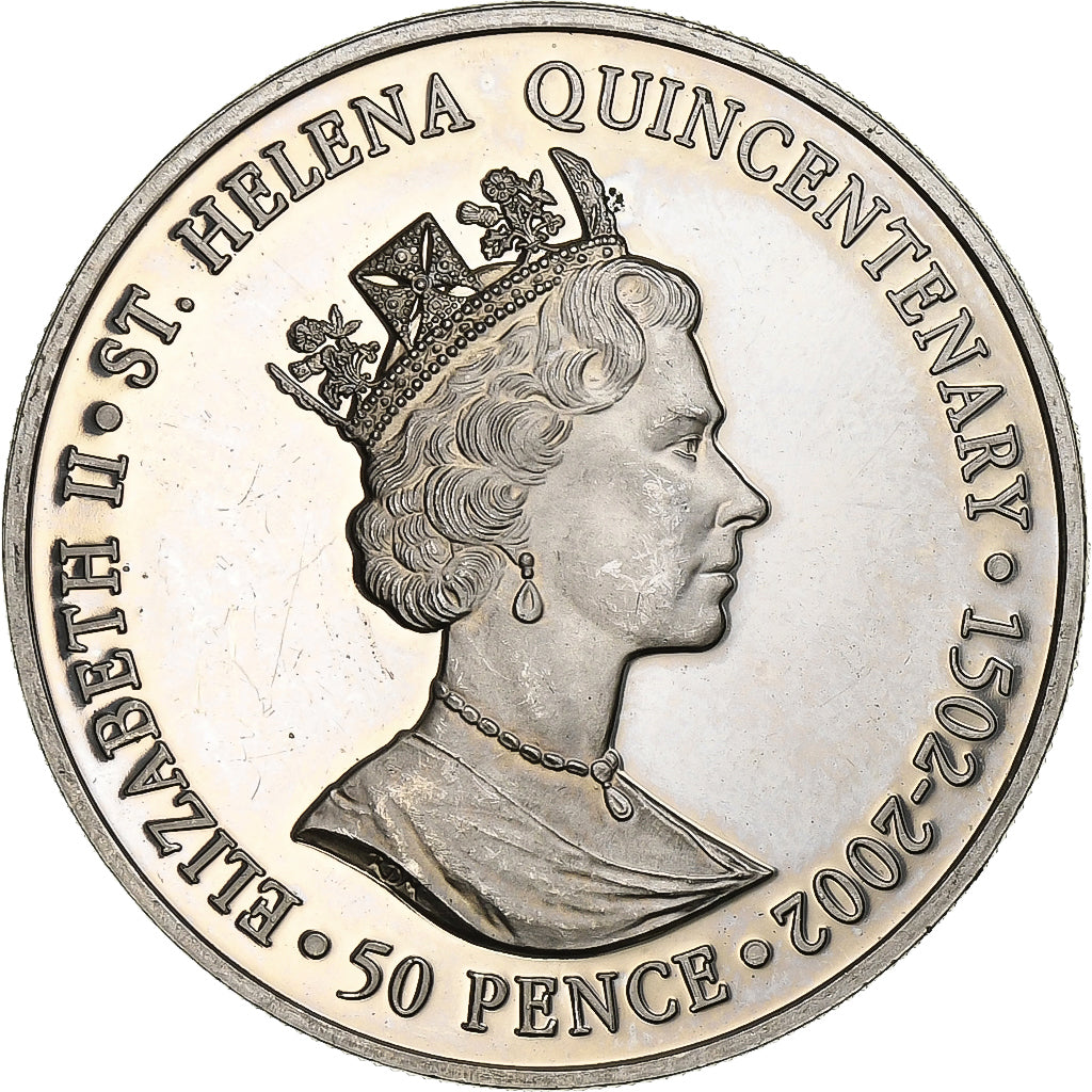 Sant’Elena, 50 Pence, 2002, 500th Anniversary - Discovery of Saint Helena