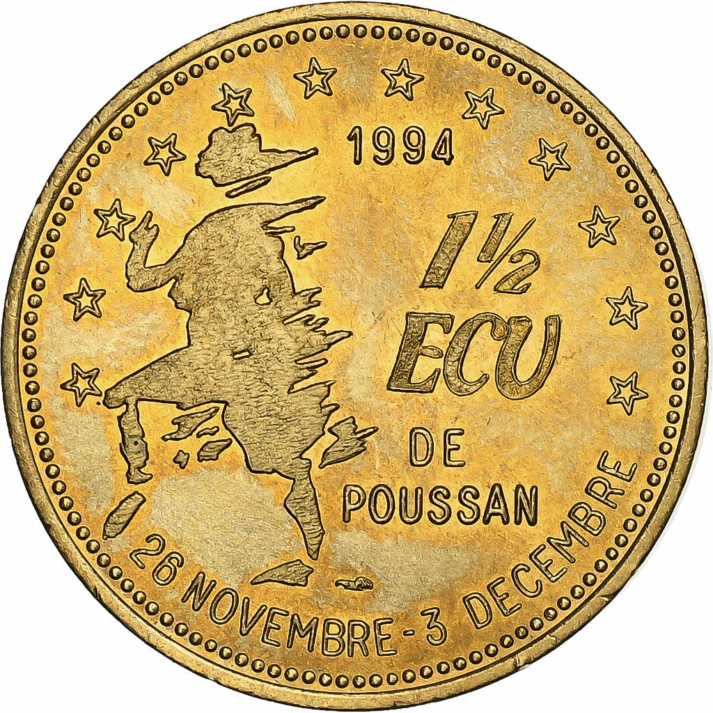 Francia, medaglia, Euros des Villes, 1.5 Ecu de Poussan, 1994